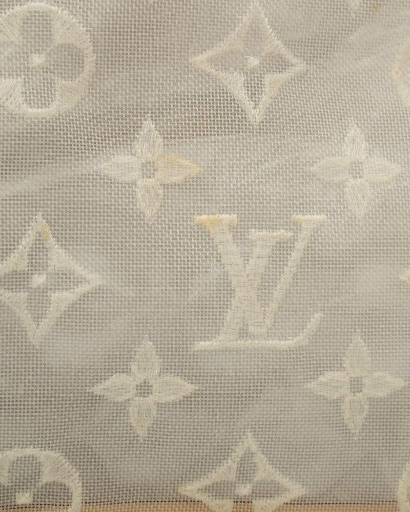 Louis Vuitton - White Monogram Mesh Transparence Lock It East-West