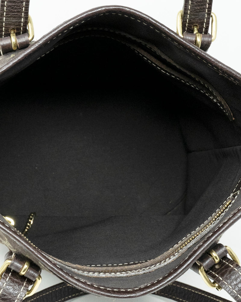 Louis Vuitton Petit Bucket Bag Mini Lin Brown 2363551