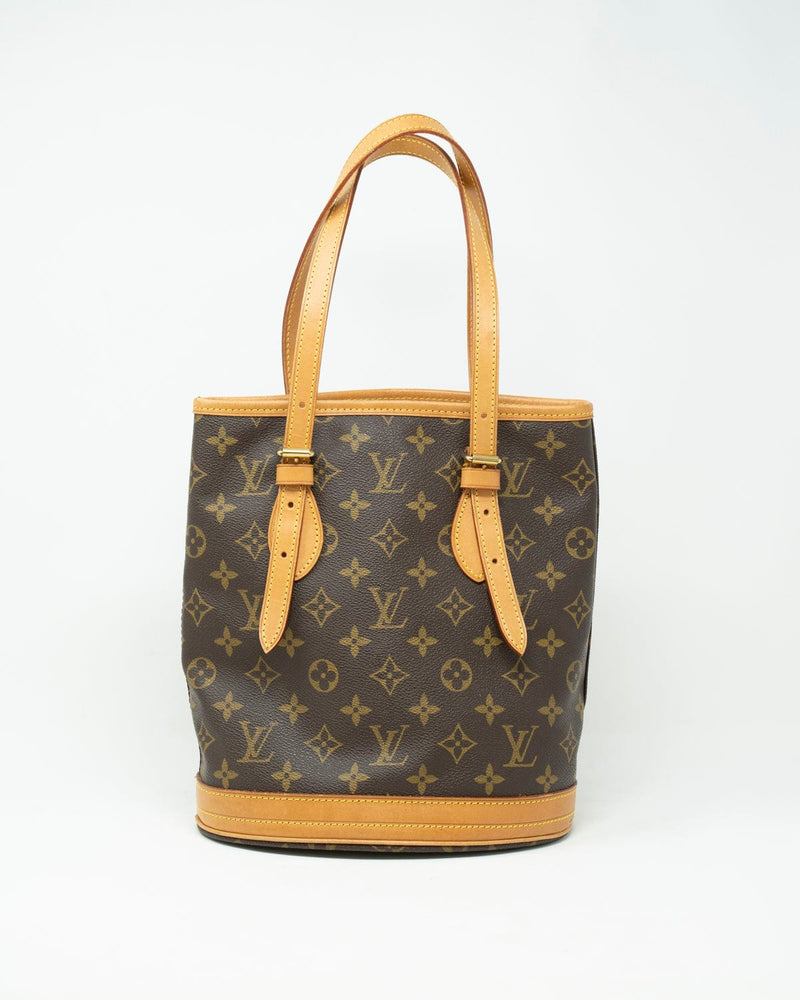 Louis Vuitton Brown Monogram Canvas Bucket PM Shoulder Bag Date