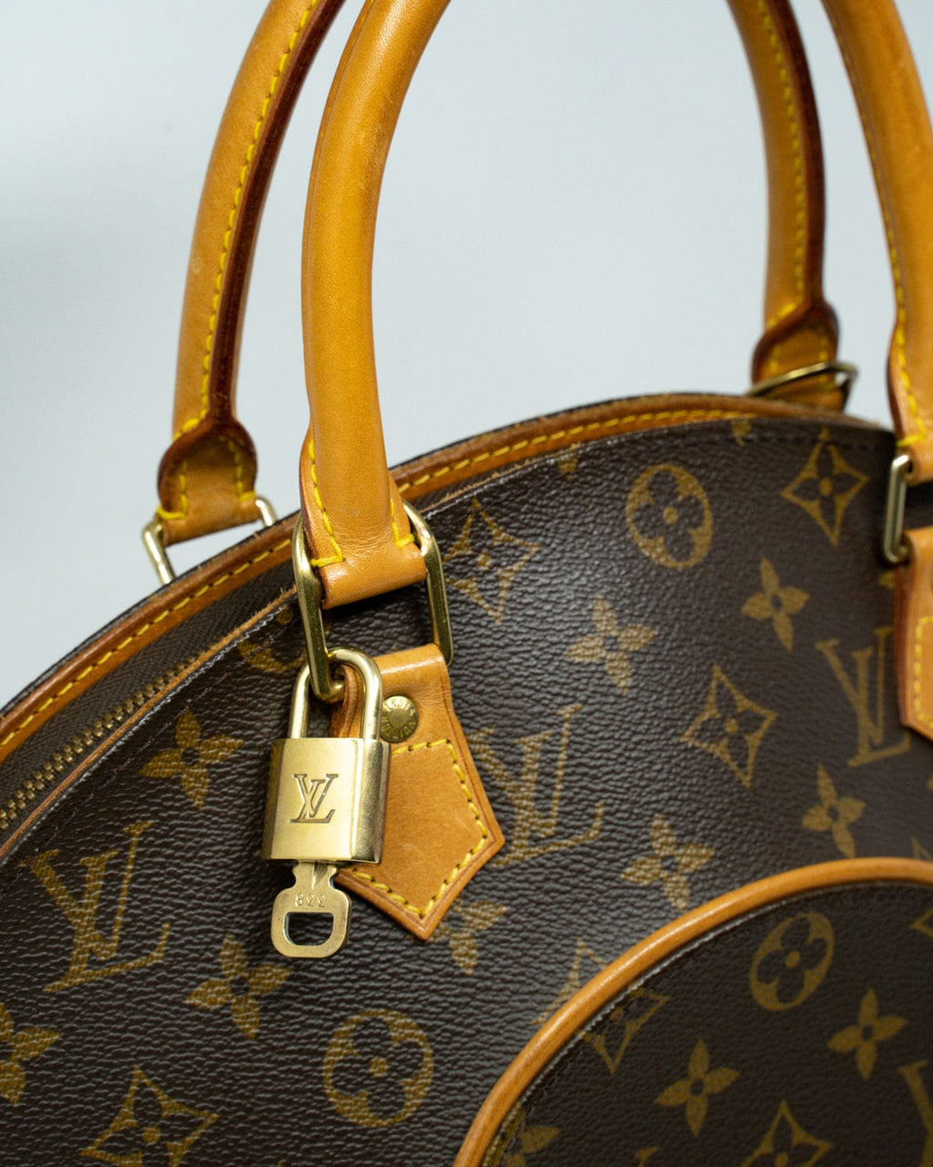 Louis Vuitton Lv Ghw Elipse Hand Bag M51126 Monogram Brown