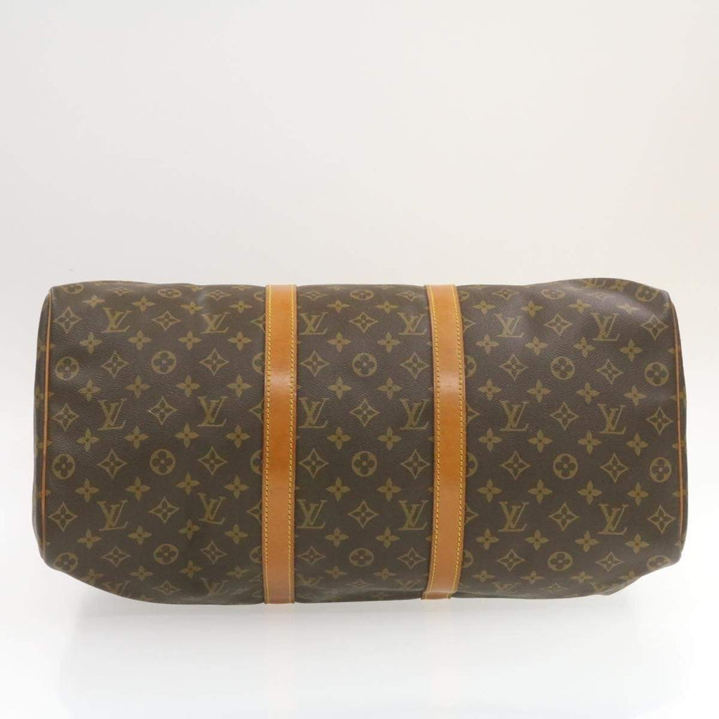 Customized Louis Vuitton Keepall 50 Travel bag in brown canvas
