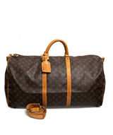 Louis Vuitton Louis Vuitton Monogram Keepall Bandouliere 60 Travel Bag - AWL1585