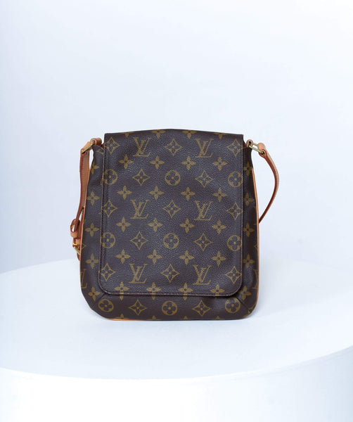 Louis Vuitton Brown Monogram Coated Canvas And Cerise Leather