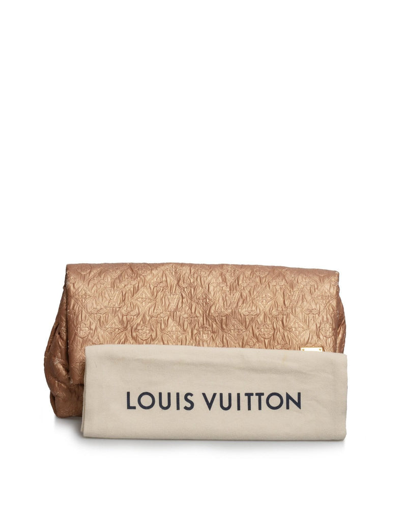 Louis Vuitton Louis Vuitton Monogram Metallic Pink Leather Soft Clutch Bag - AGL1443