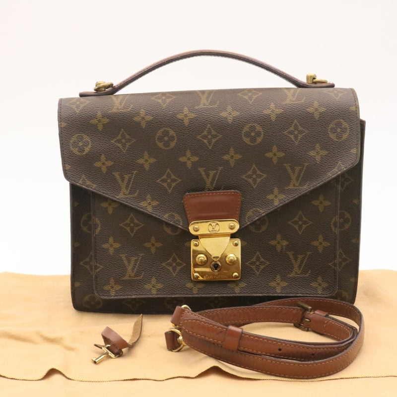 Louis Vuitton Damier Ebene Monceau 28 Hand Bag Spo 2way N48088 Lv