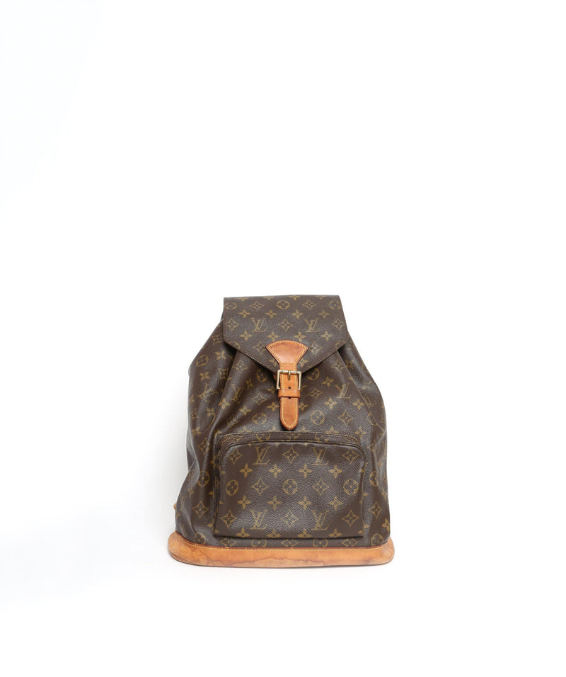 Louis Vuitton Vintage Montsouris Backpack Monogram Canvas GM Brown