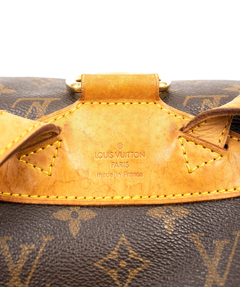 Auth Louis Vuitton LV Backpack Bag Montsouris MM Brown Monogram