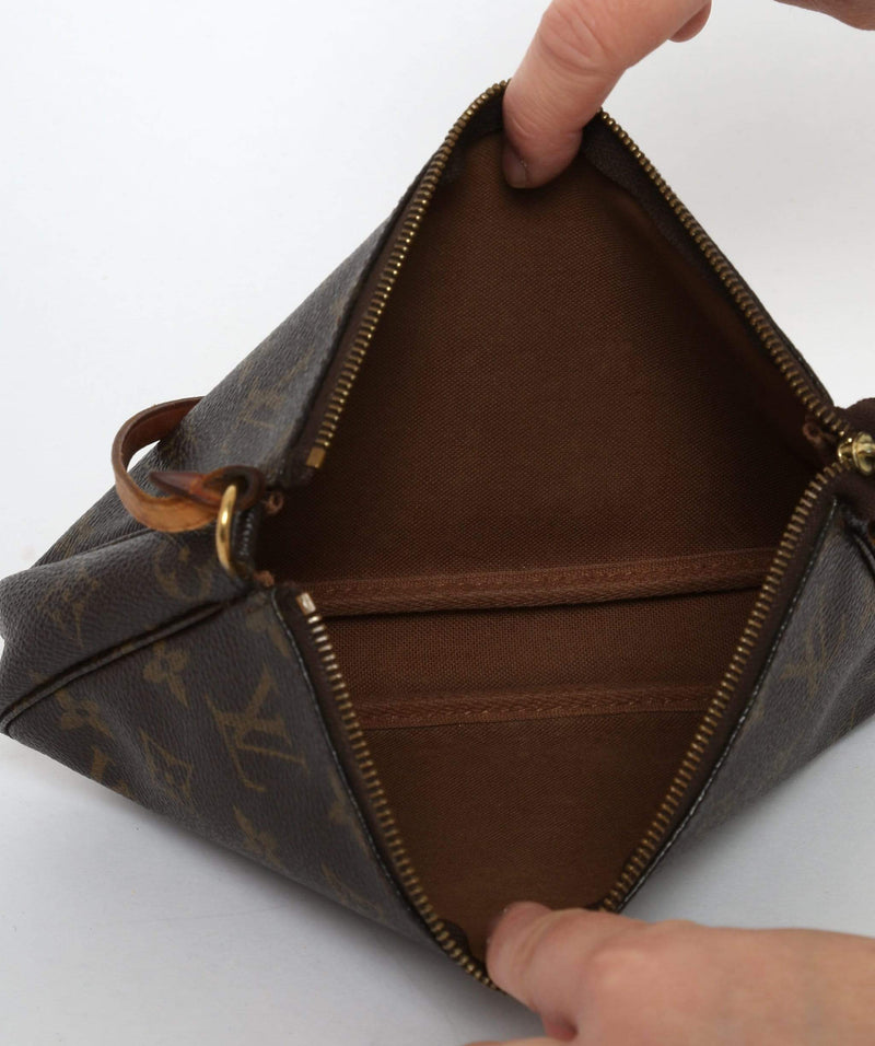 Pochette accessoire leather mini bag Louis Vuitton Brown in