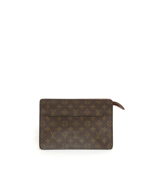 Authentic Louis Vuitton Pochette Homme Monogram Clutch Bag #14013
