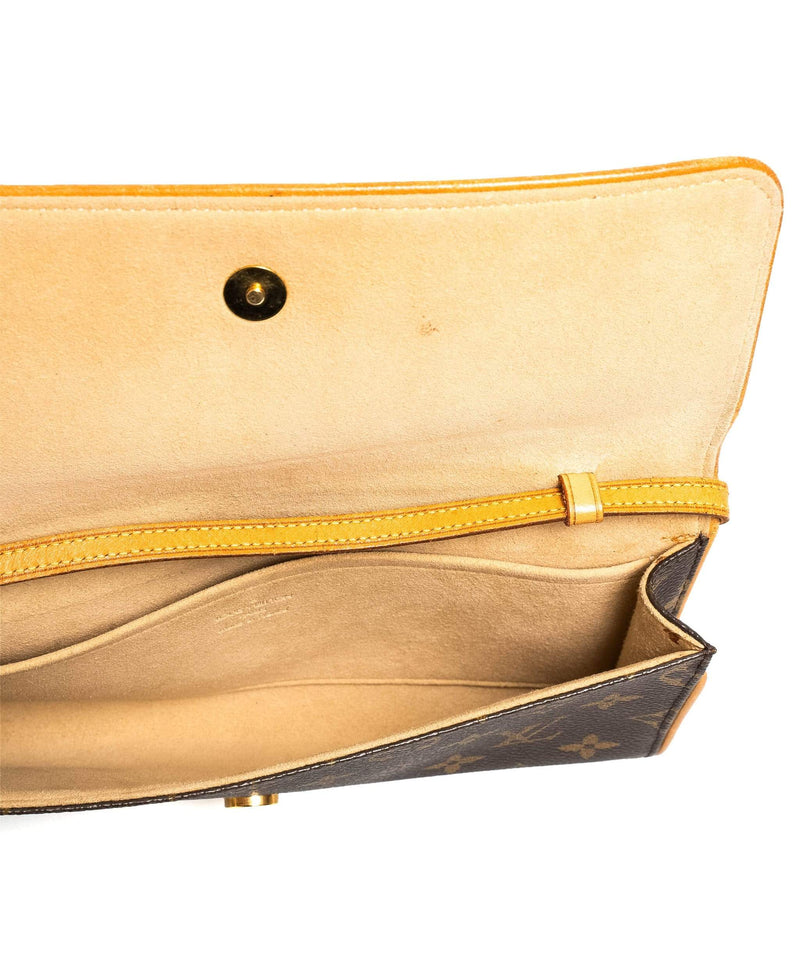 Authentic Louis Vuitton Monogram Pochette Twin GM Shoulder Bag M51852 LV  J9679