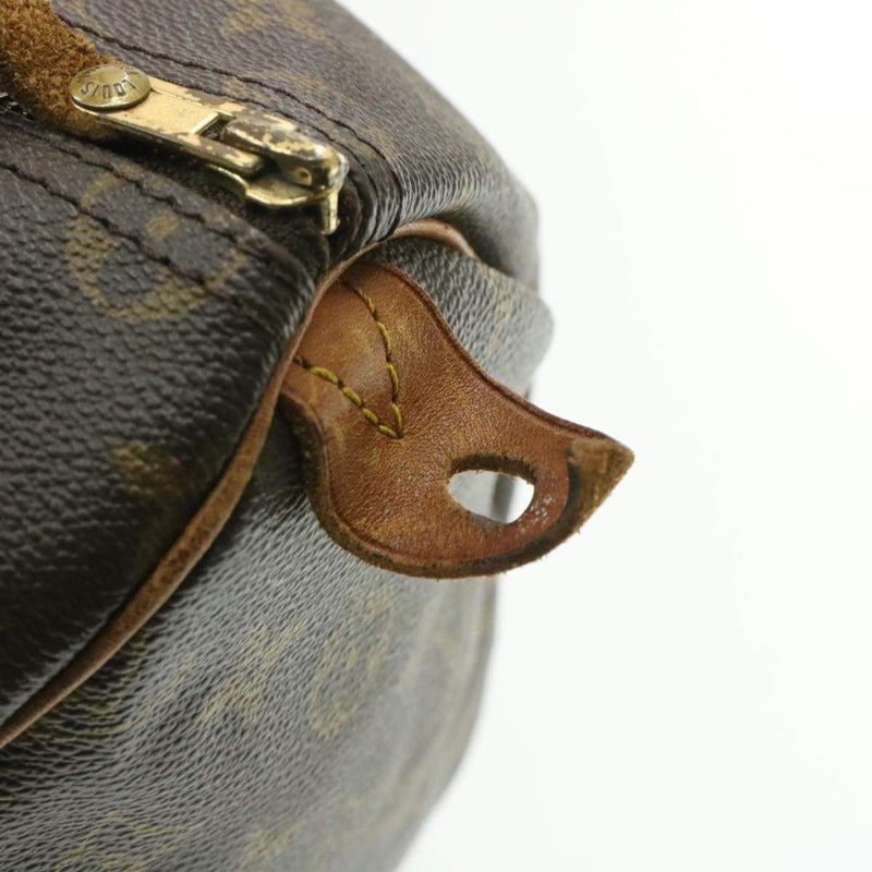 Louis Vuitton 70s Vintage Monogram Brown Swiss Made Zip Shoulder Large Bag