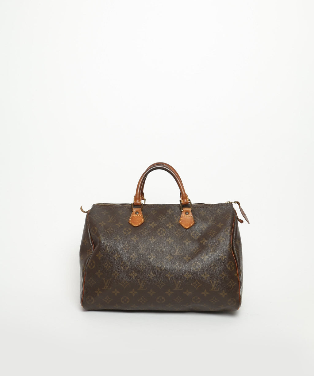 New Vintage x Louis Vuitton Speedy 35 with Hand-Painted Blue and