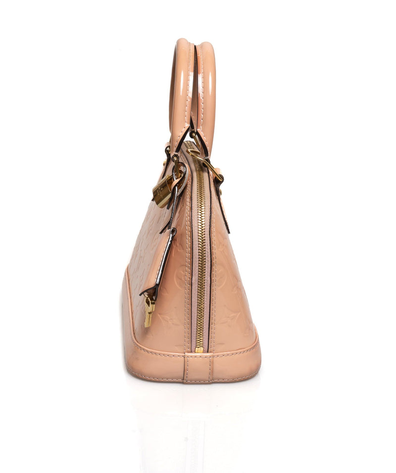 Louis Vuitton Monogram Vernis Alma BB Hand Bag Rose Ballerine