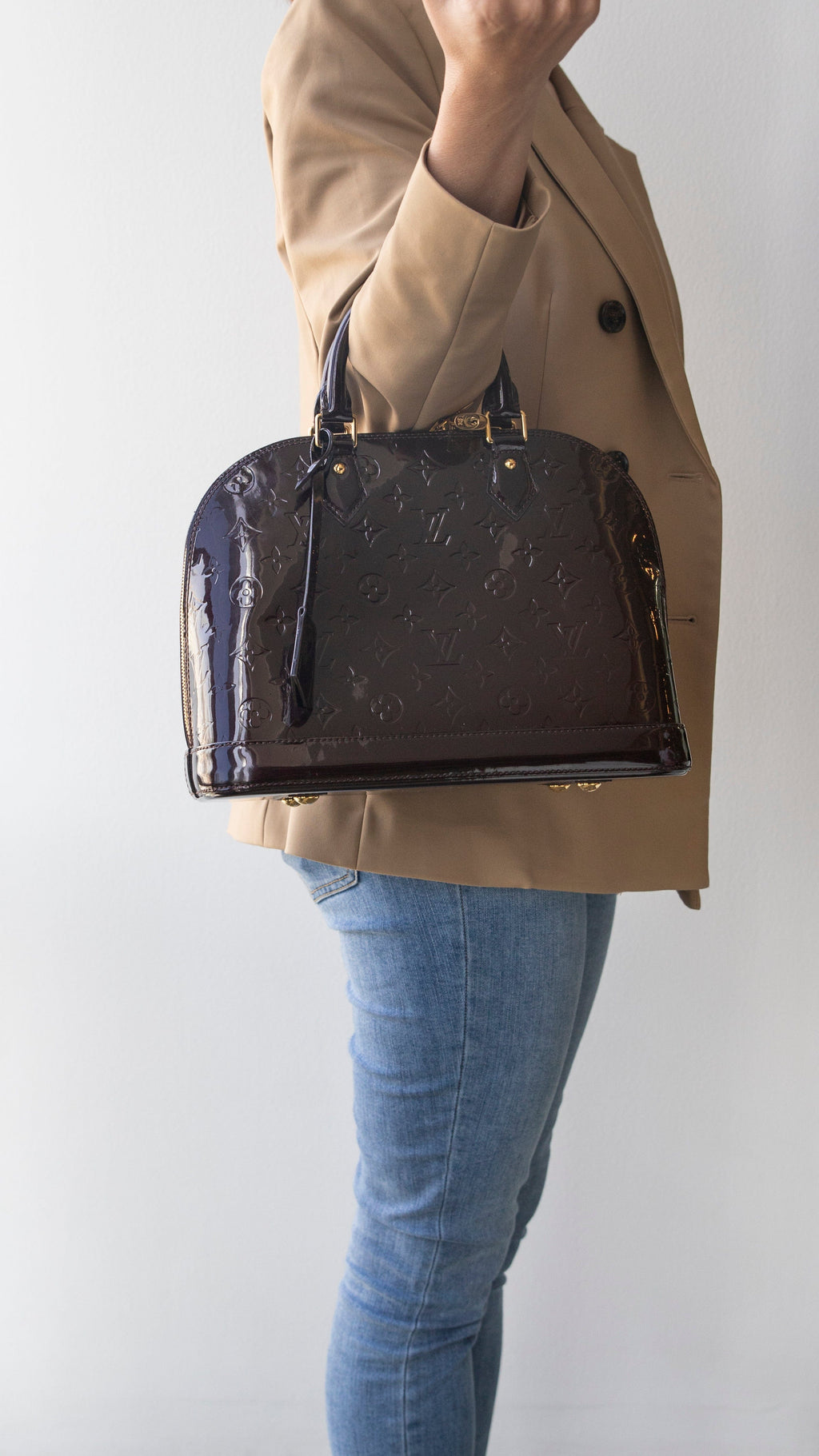 Louis Vuitton Amarante Monogram Vernis Alma PM Bag – The Closet