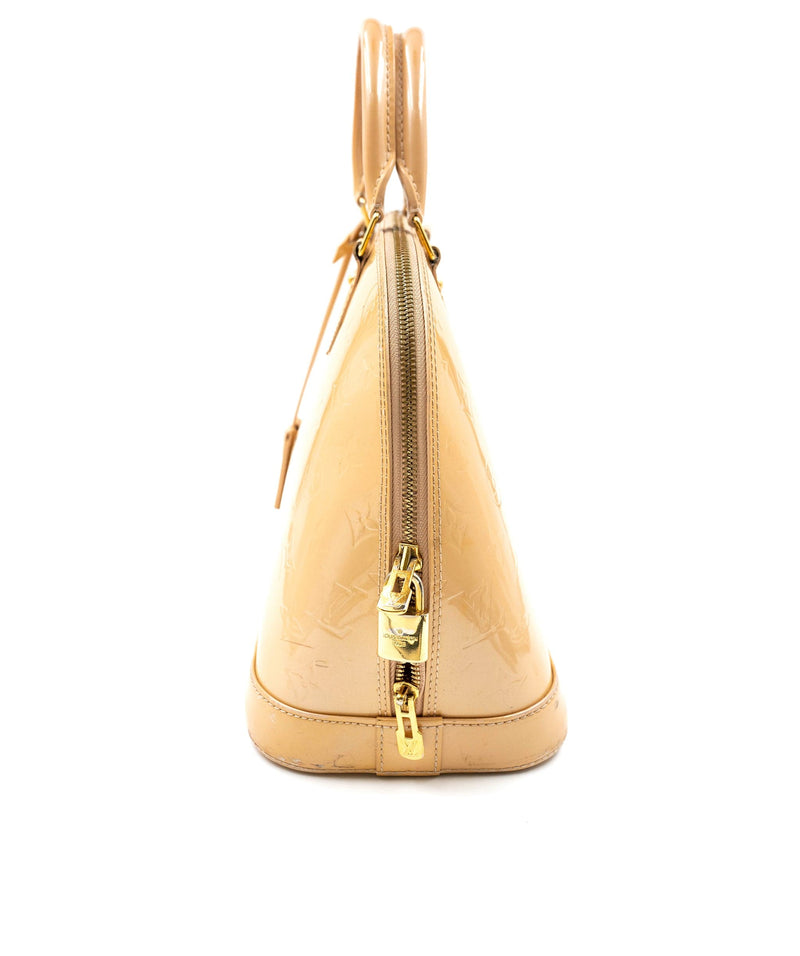 Louis Vuitton LOUIS VUITTON Monogram Vernis Alma PM Hand Bag Rose Florentin AWL1578