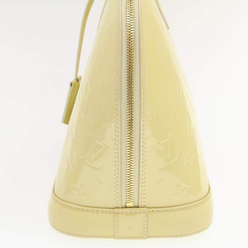 LOUIS VUITTON Monogram Vernis Alma PM M91445 Hand Bag Blanc Corail LV –  LuxuryPromise