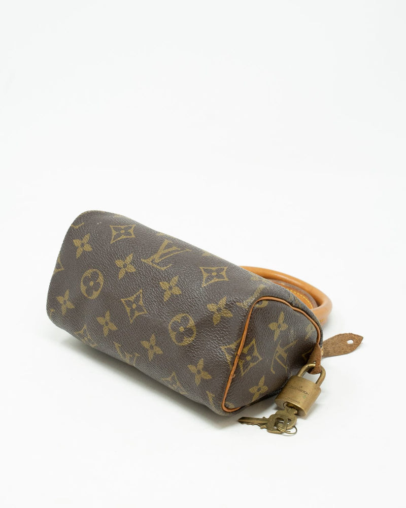 Louis Vuitton - Authenticated Nano Speedy / Mini HL Handbag - Patent Leather Brown for Women, Very Good Condition