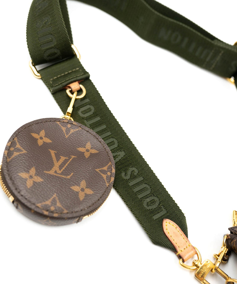 Louis Vuitton Lanyard Key Holder Multipochette Monogram Kaki Green