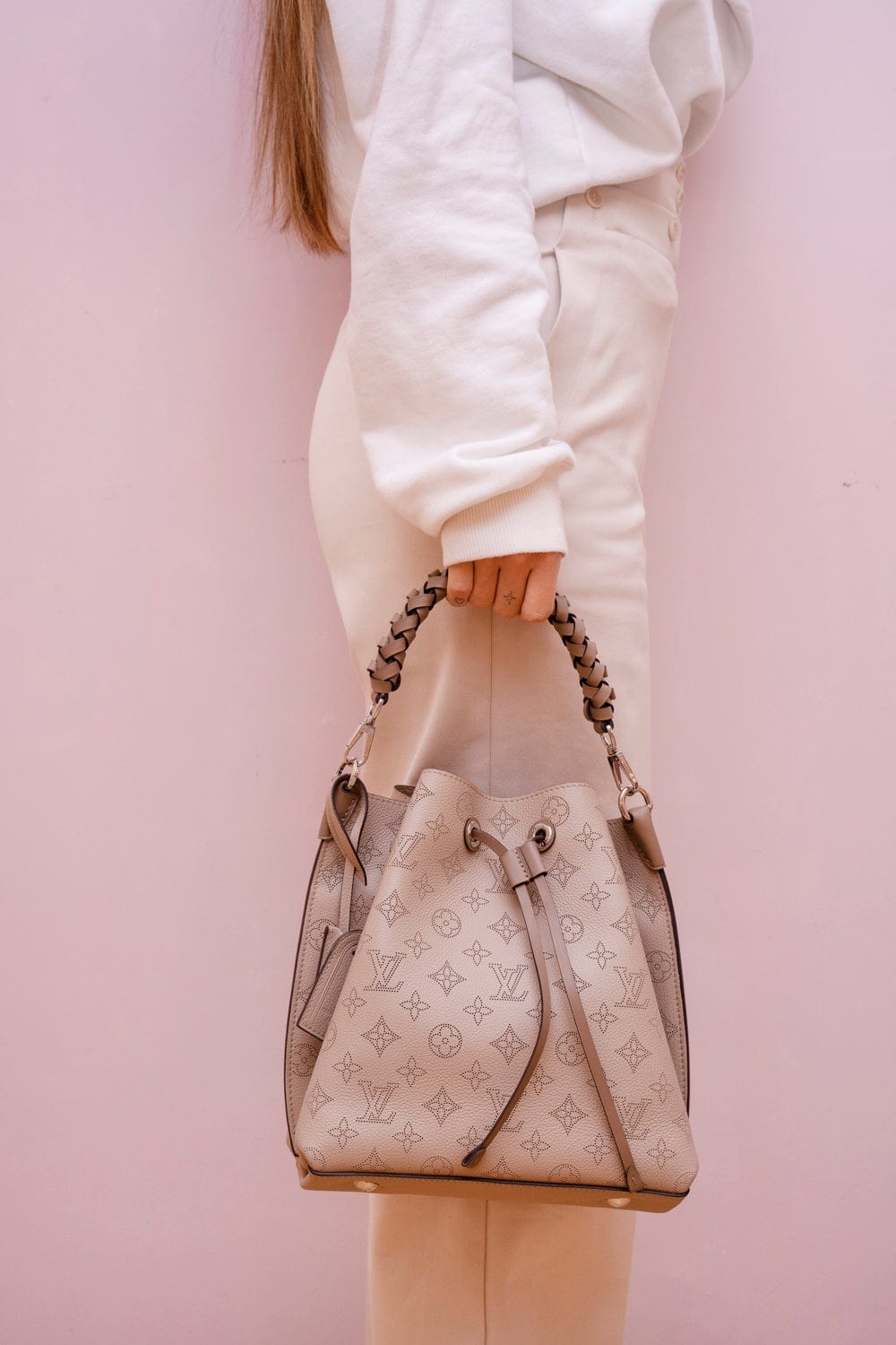 Louis Vuitton Muria Bucket Bag Monogram Calfskin In Gray - Praise