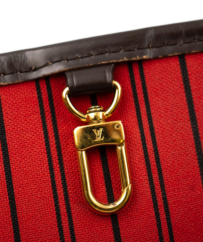 Authentic Louis Vuitton Damier Ebene Neverfull mm Shoulder Bag