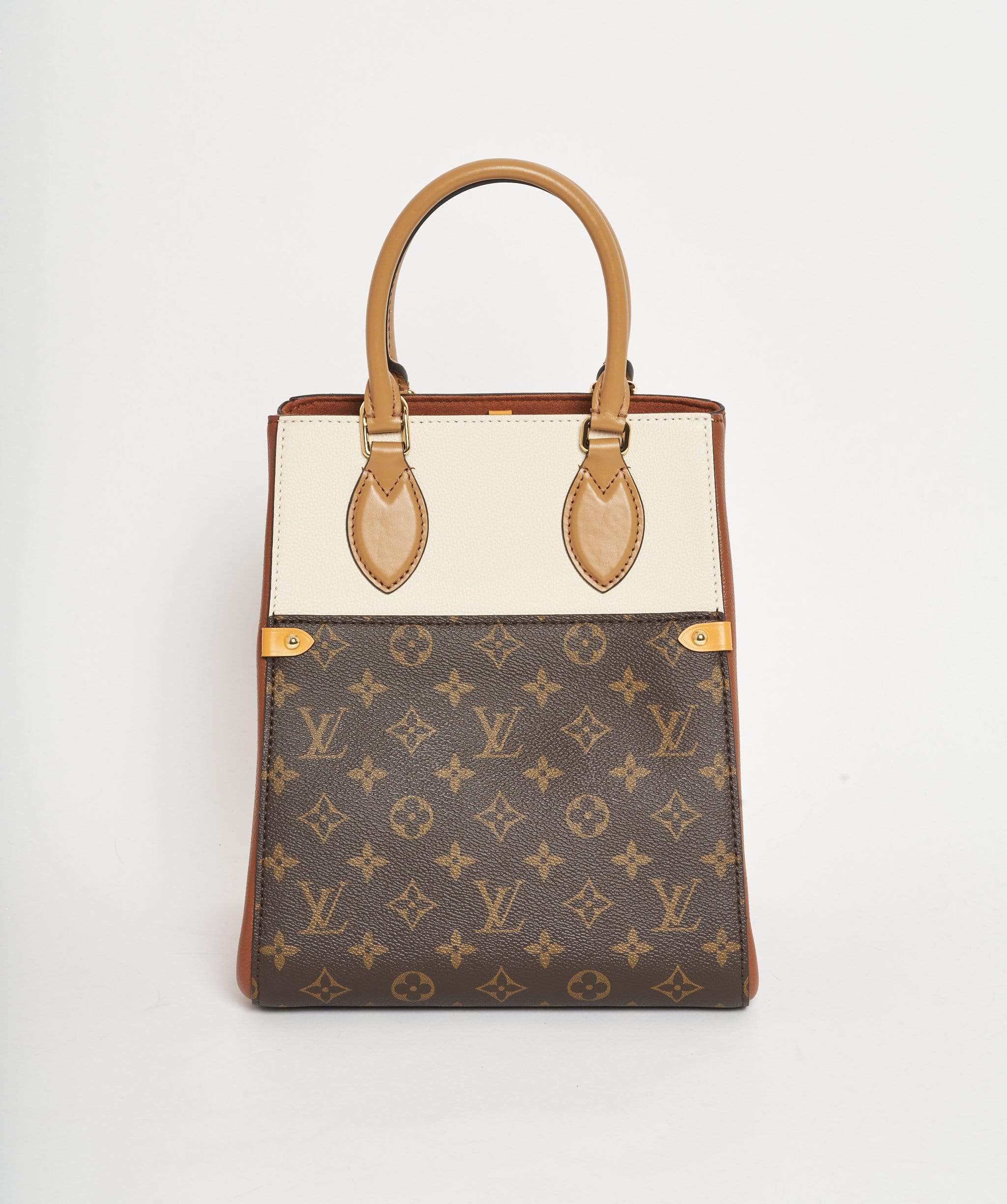 Louis Vuitton Louis Vuitton Rectangular Monogram and tan top handle bag