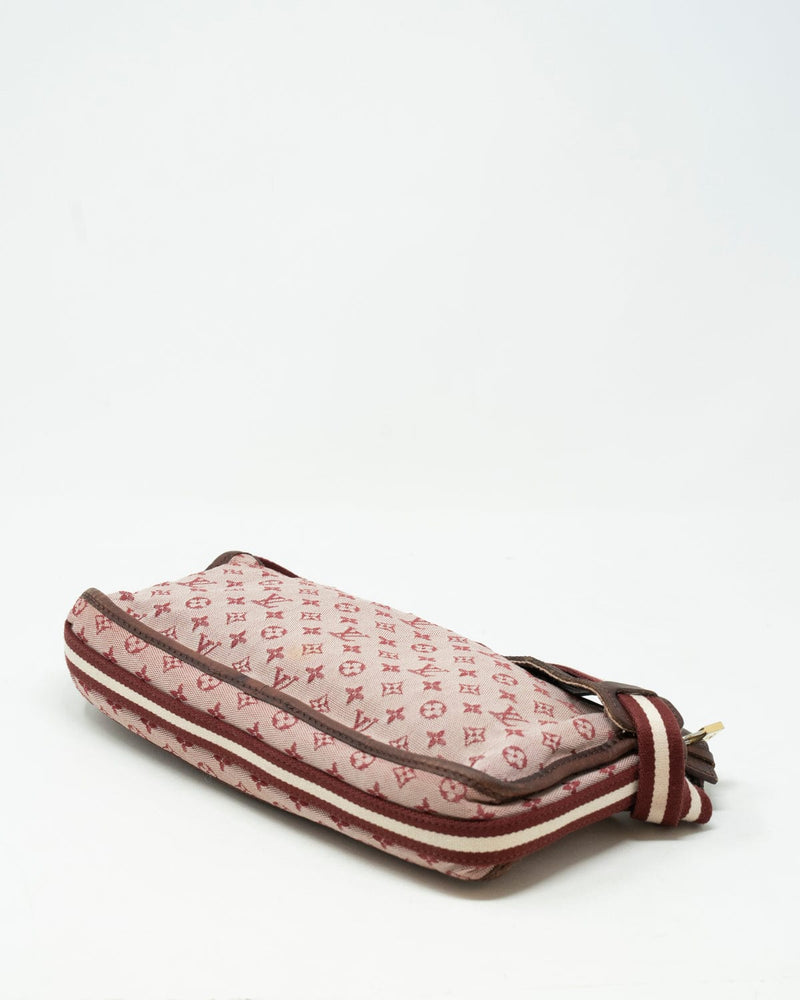 Louis Vuitton Red Canvas Mini Lin Monogram Pochette Bag - AGL1794