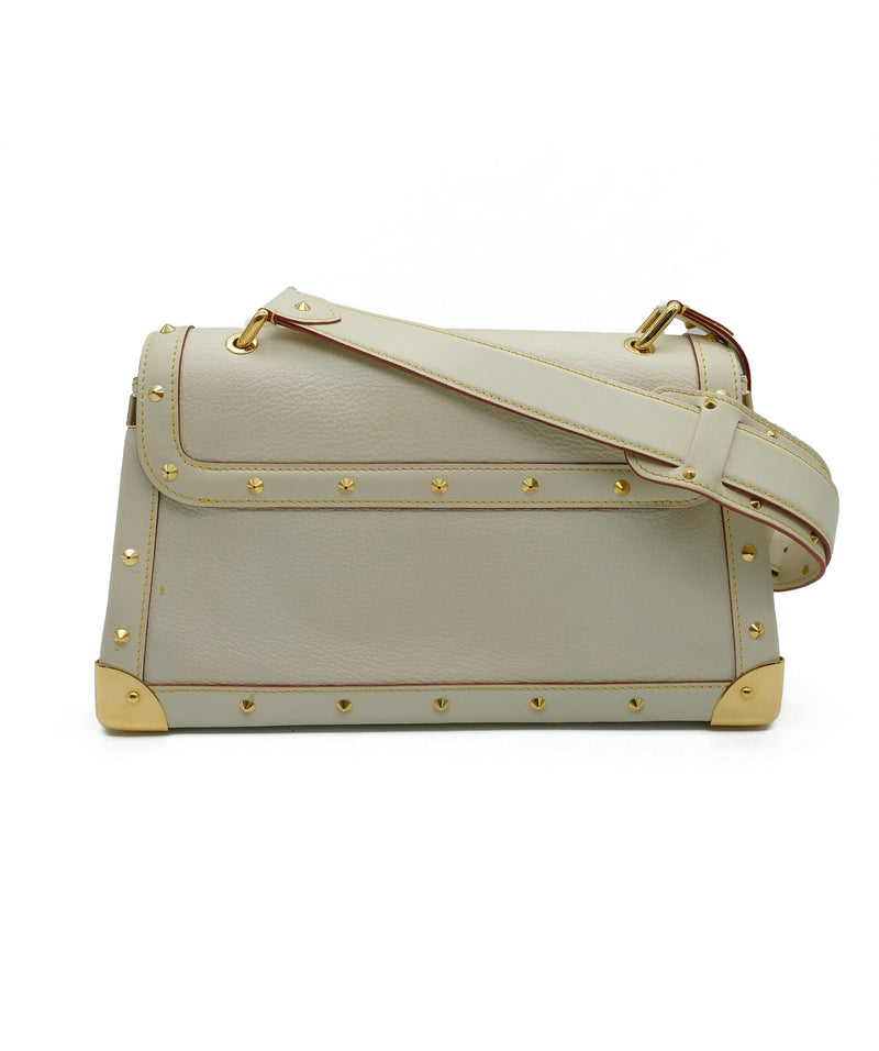 Louis Vuitton Authentic Le Talelentueux Beige Goat Skin Leather Shoulder Bag