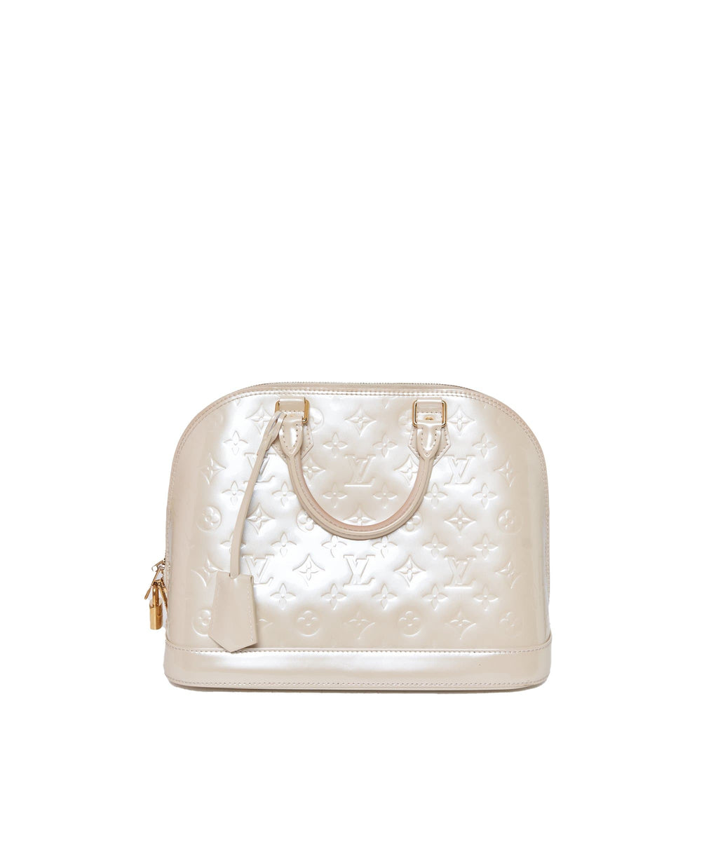 Louis Vuitton Alma MM Monogram Vernis Patent Leather Top Handle Bag on SALE