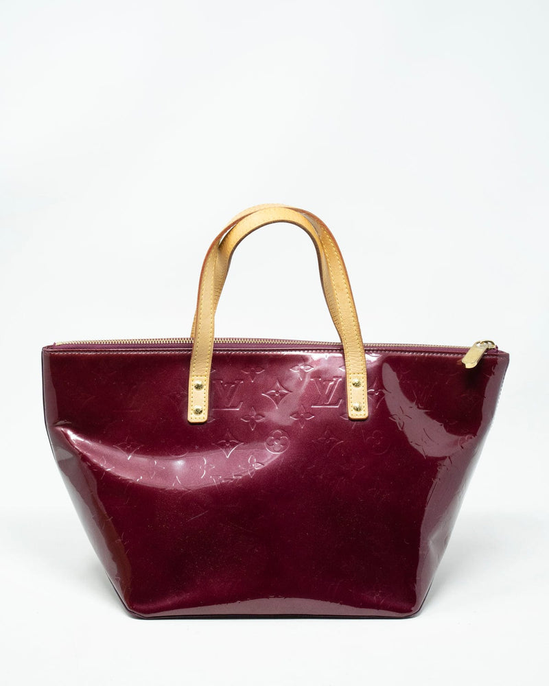 Louis Vuitton - Authenticated Bellevue Handbag - Patent Leather Purple Plain for Women, Very Good Condition