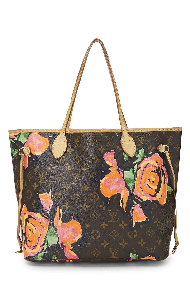 Stephen Sprouse x Louis Vuitton Monogram Canvas Roses Neverfull MM