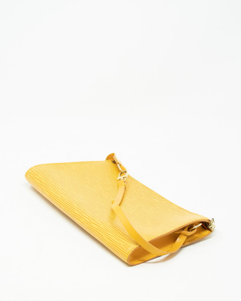 Louis Vuitton Yellow EPI Leather Pochette