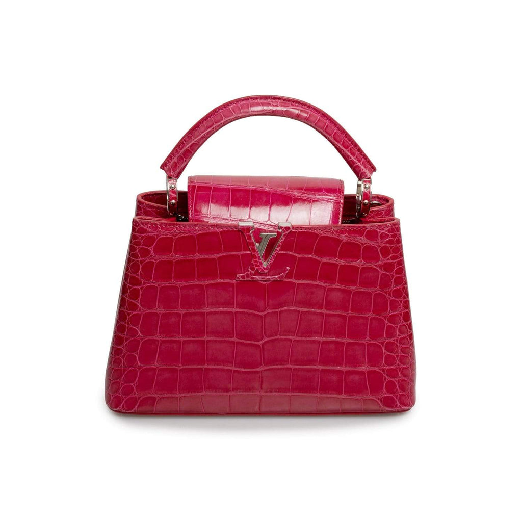Capucines crocodile handbag Louis Vuitton White in Crocodile - 34363035
