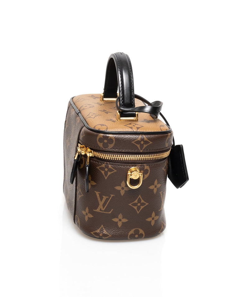 Louis Vuitton, Bags, Louis Vuitton Lv Logo Vanity Pm Monogram Leather  Handle Crossbody Bag