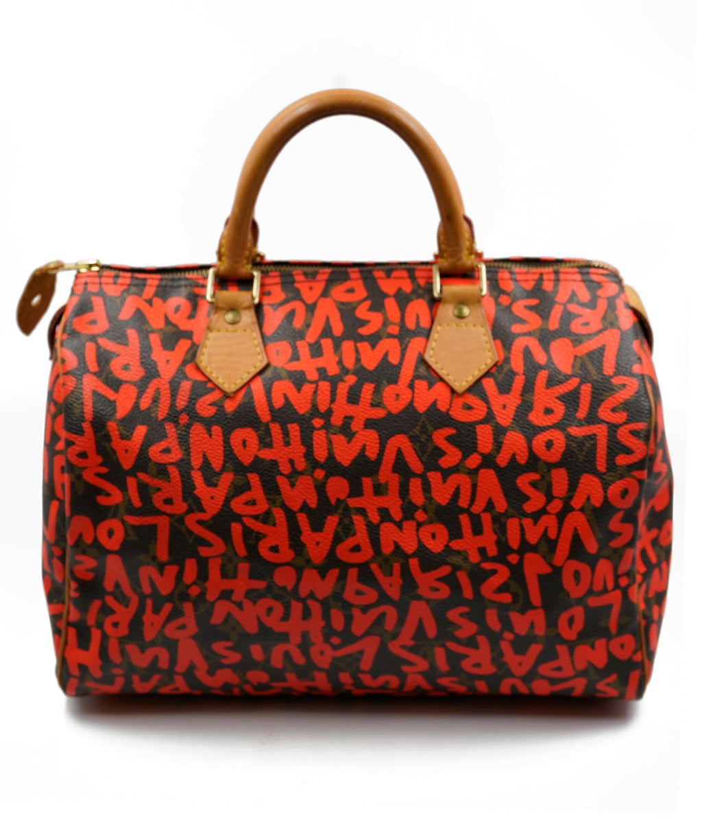 LOUIS VUITTON Monogram Stephen Sprouse Graffiti Speedy 30 Satchel Bag