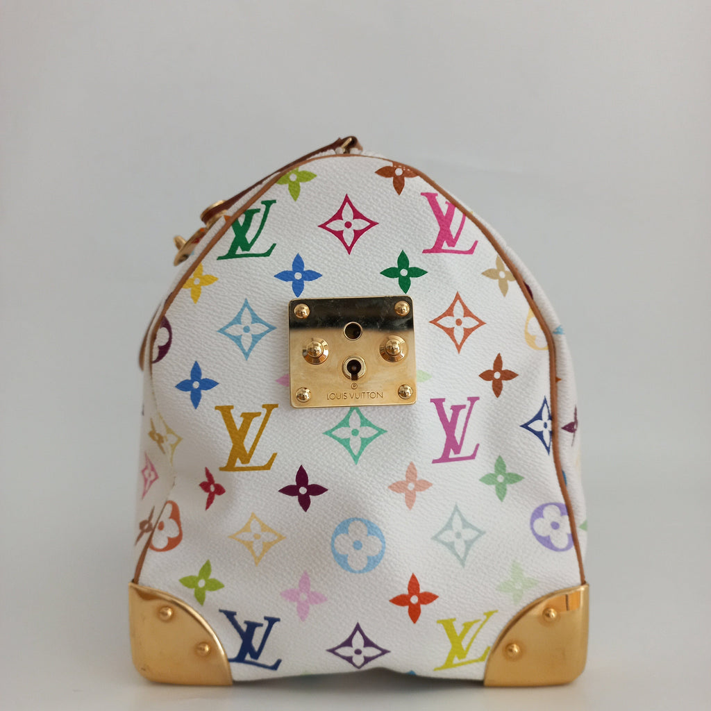 Louis Vuitton Monogram Multicolor Speedy Bag (White) MLX22007