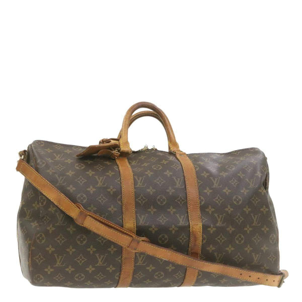 SOLD Louis Vuitton Monogram Keepall 50 Shoulder Strap Luggage Tag
