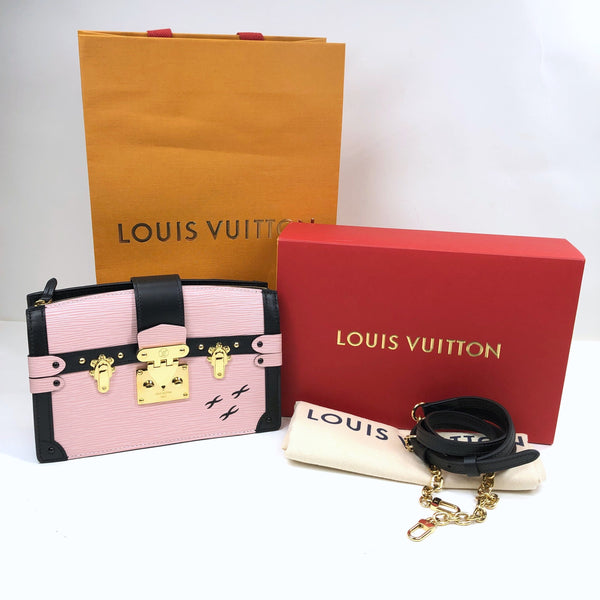 Louis Vuitton Trunk Clutch Rose Ballerine Unused PXL2381