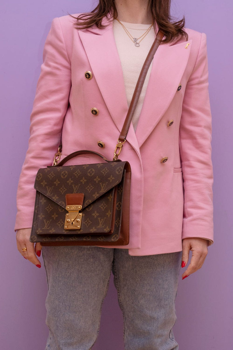 Louis Vuitton, Bags, Rare Louis Vuitton Leather Pink Crossbody Twice