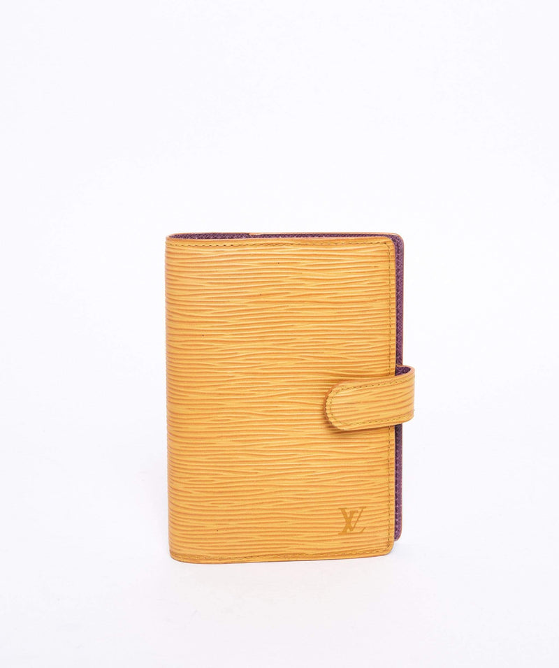 Louis Vuitton Yellow Epi Leather Passport Agenda PM