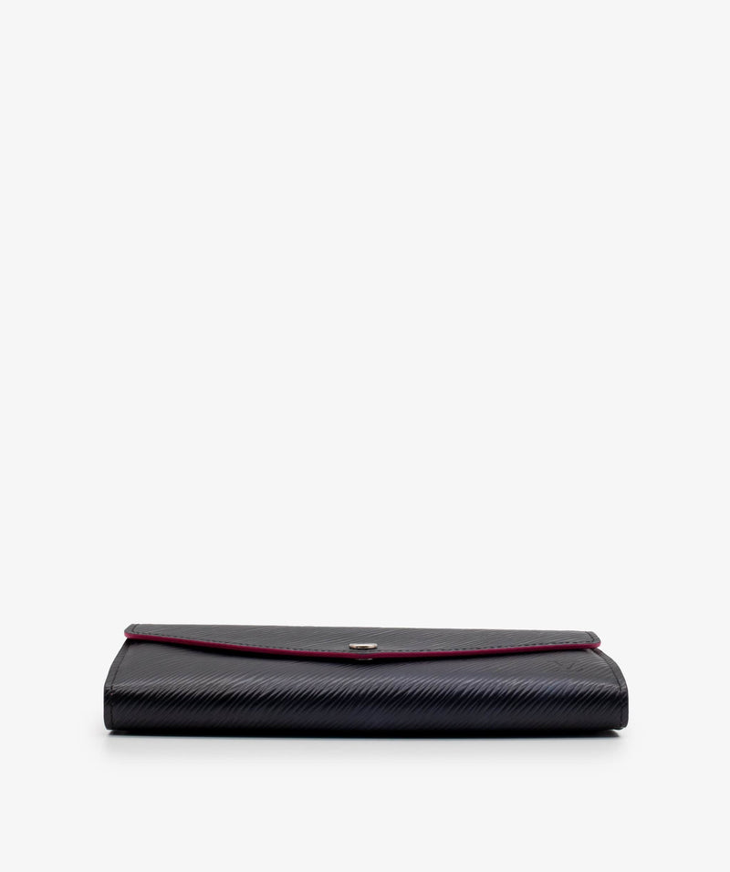 Louis Vuitton Authentic Epi Leather Red Trifold Purse Wallet Auth LV