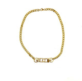 Luxury Promise Gold Chain Short Necklace With Clip