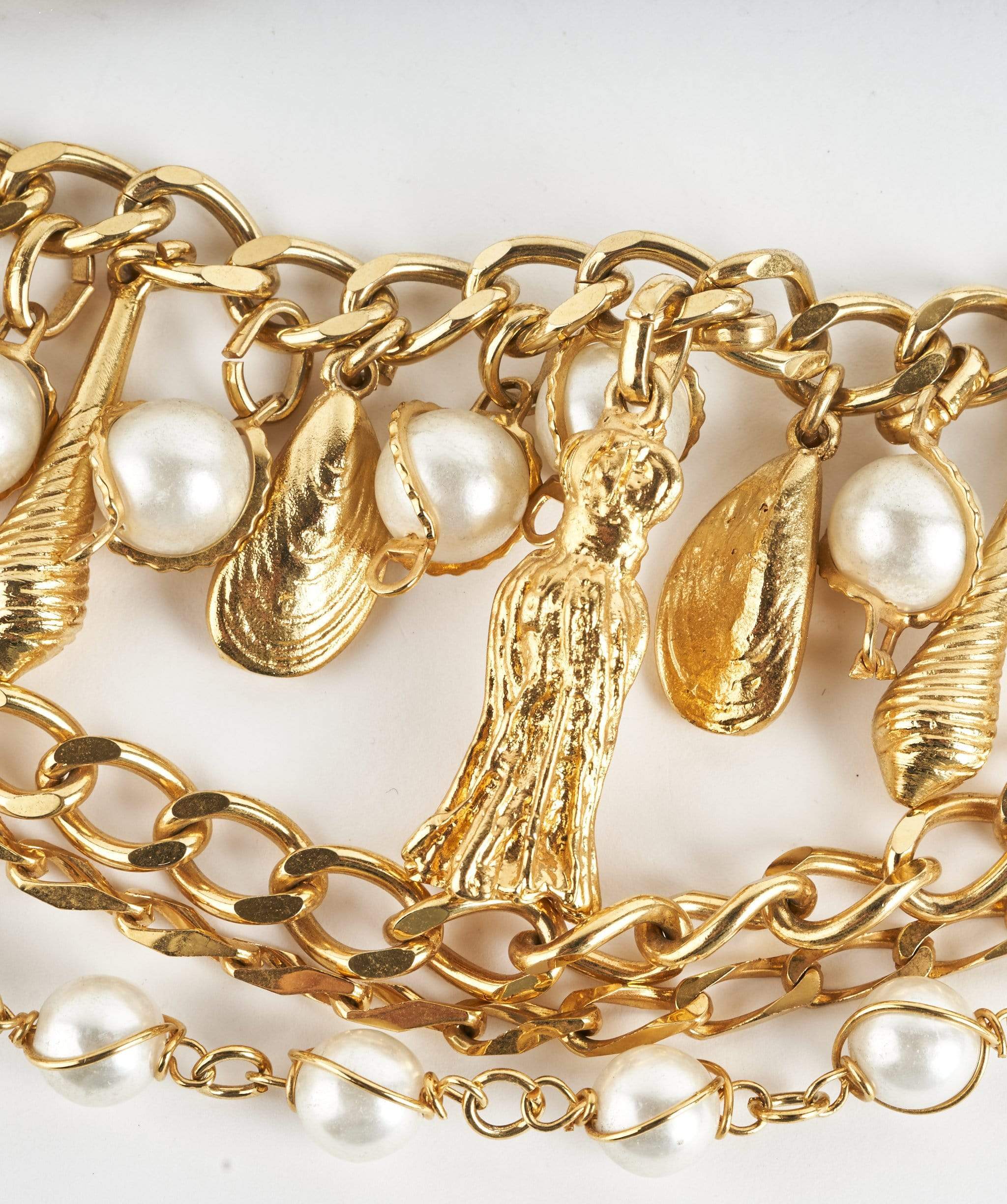 Luxury Promise Gold Pearl Seashell Belt