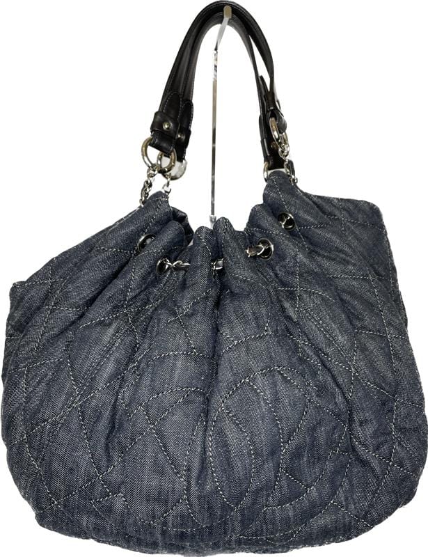 76985 Chanel Dark Blue Denim Cabas Tote Bag