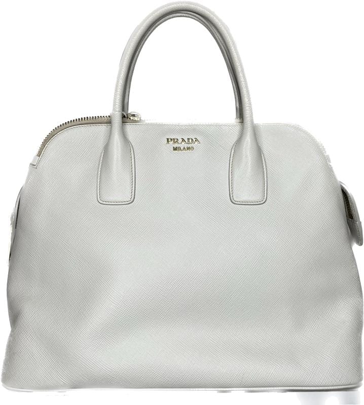 80699 Prada White Saffiano Leather Tote Bag