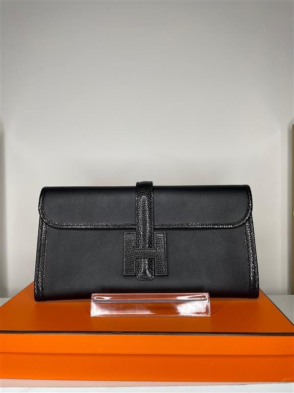 89383 Hermes Black Lizard Jige so touch Elan