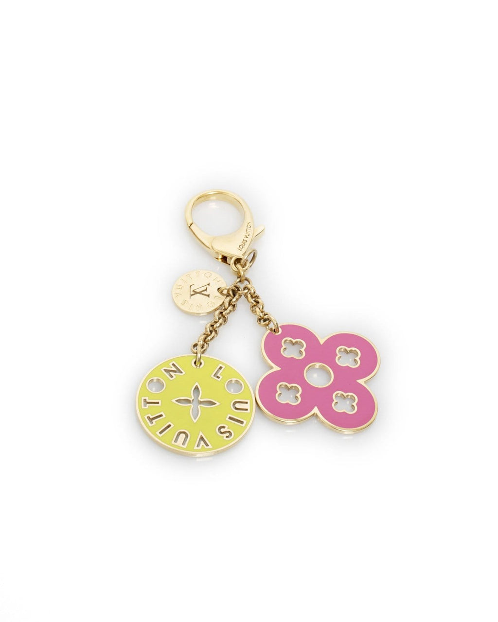 3. Louis Vuitton Pink Fleur de Lys Bag Charm and Key Chain- AWL1750