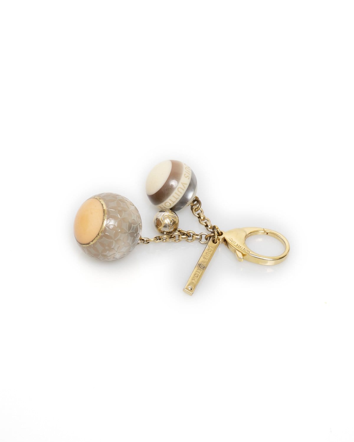 LuxuryPromise Louis Vuitton Triple Ball in Grey Bag Charm and Key Holder - AWL1755