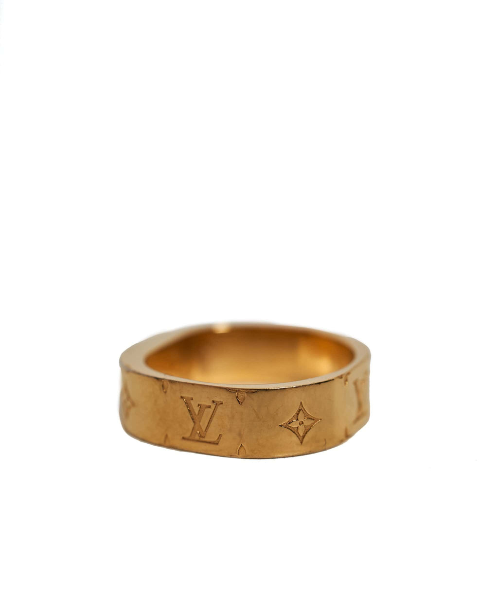 Louis Vuitton Monogram Signet Ring Gold in Gold Metal with Goldtone  US