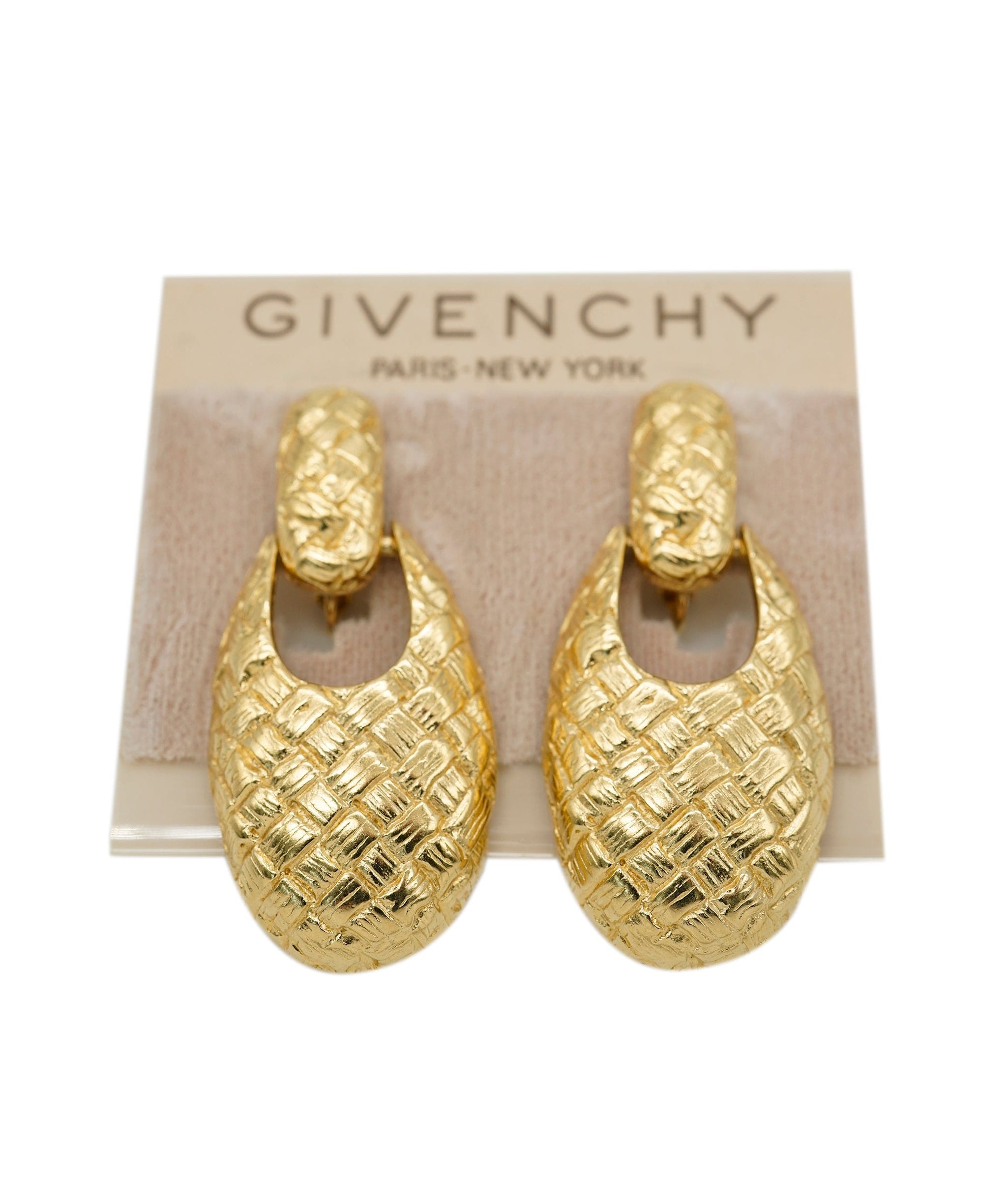LuxuryPromise Vintage Givenchy Intrecciato Earrings 1980s AEL1113