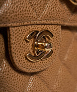 LuxuryPromise Chanel Classic Timeless Tan Jumbo Caviar Skin Bag - AWL1444
